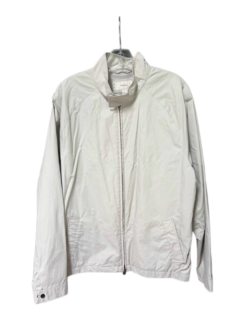 MERONA Men's Lightweight Jacket Windbreaker, Tan Gray, Size L, NWOT